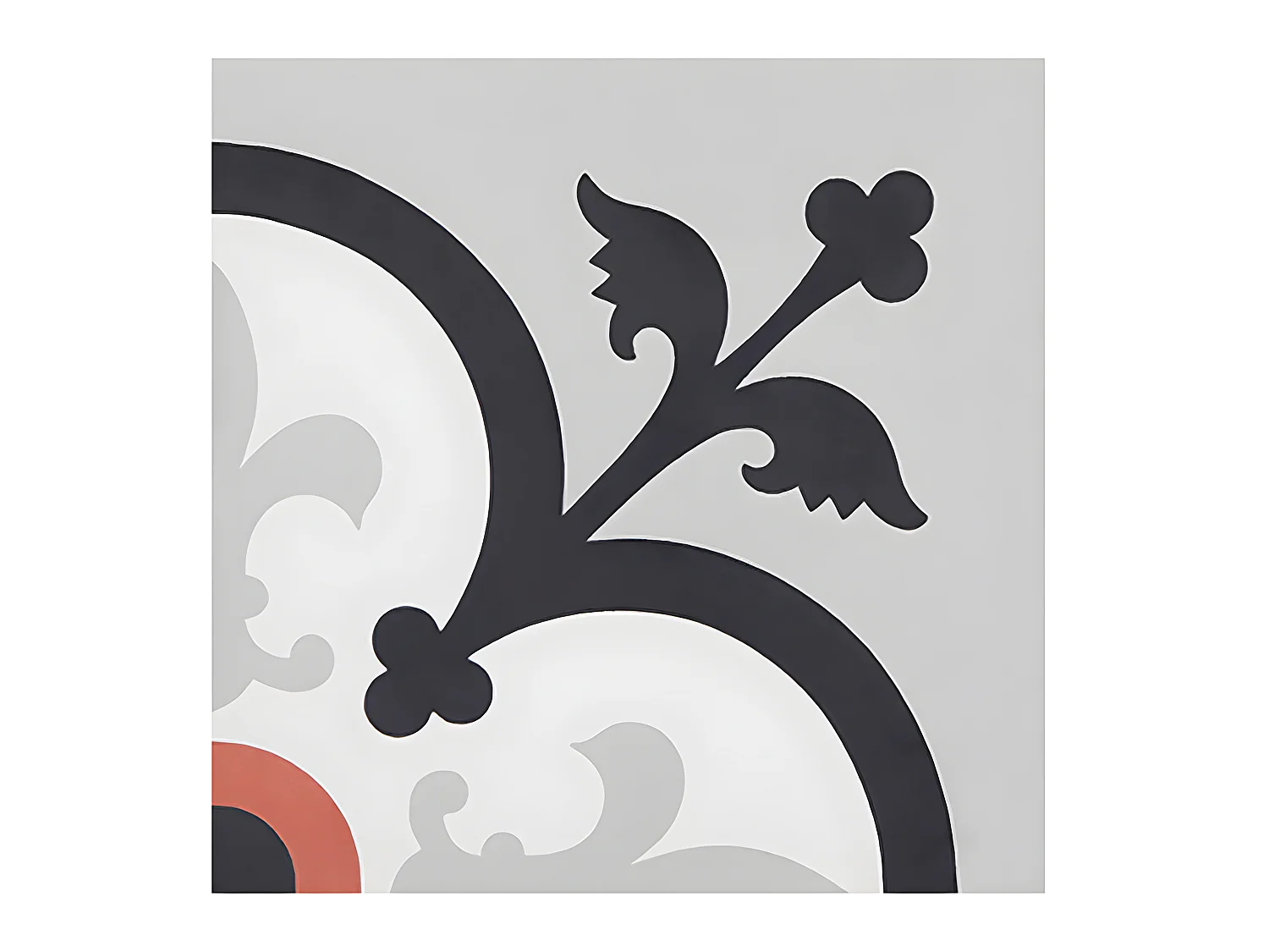 4 Carreaux de ciment véritable 0,16m2 / Carreaux de ciment artisanaux pour sol et mur multicolore - l.20 x L.20 cm 