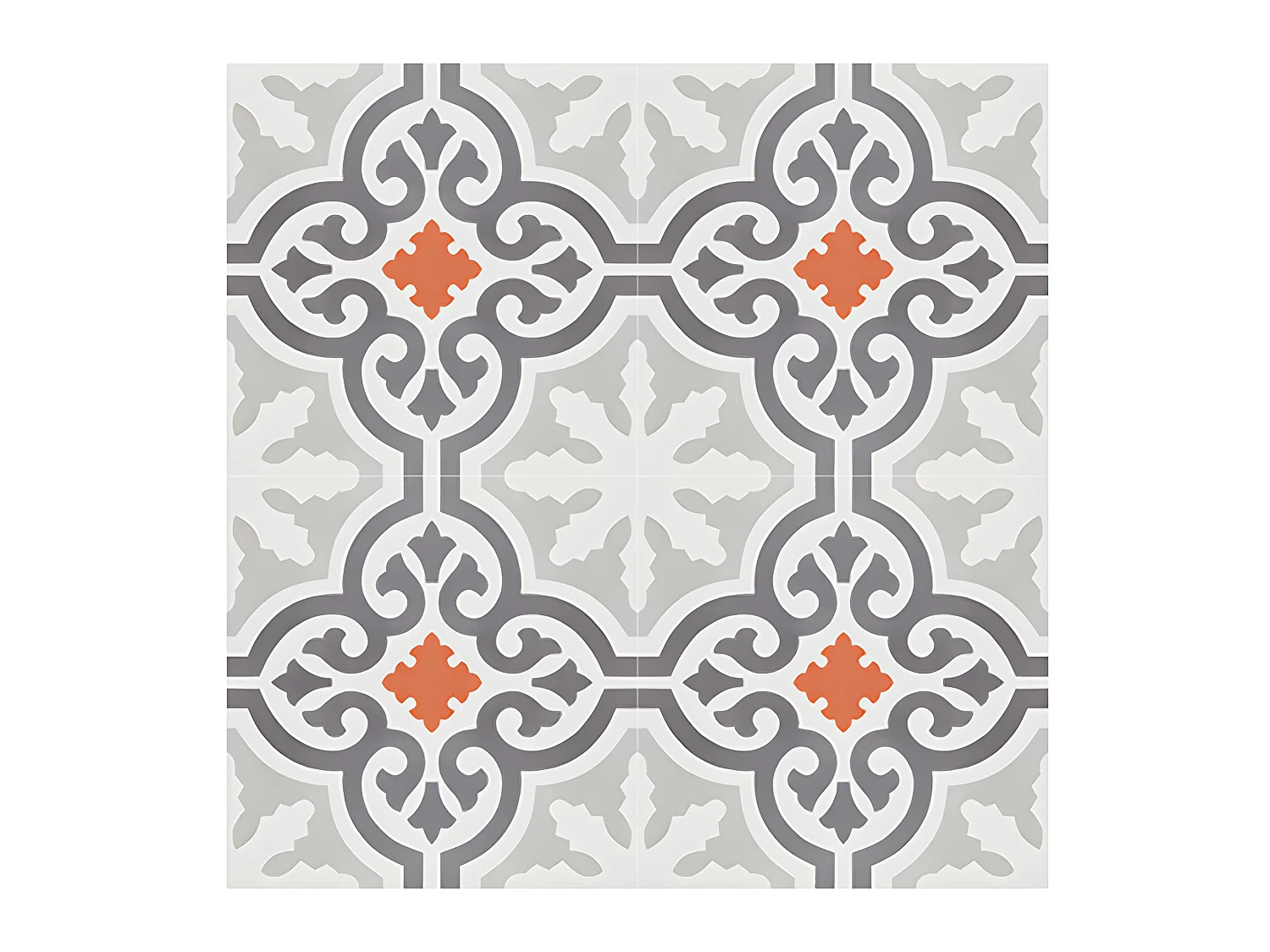 4 Carreaux de ciment hydraulique 0,16m2 / Carreaux de ciment artisanaux pour sol et mur multicolore - l.20 x L.20 cm 