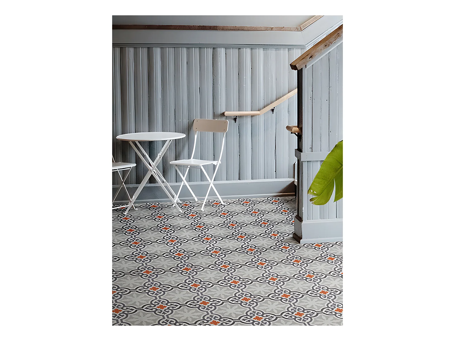 4 Carreaux de ciment hydraulique 0,16m2 / Carreaux de ciment artisanaux pour sol et mur multicolore - l.20 x L.20 cm 