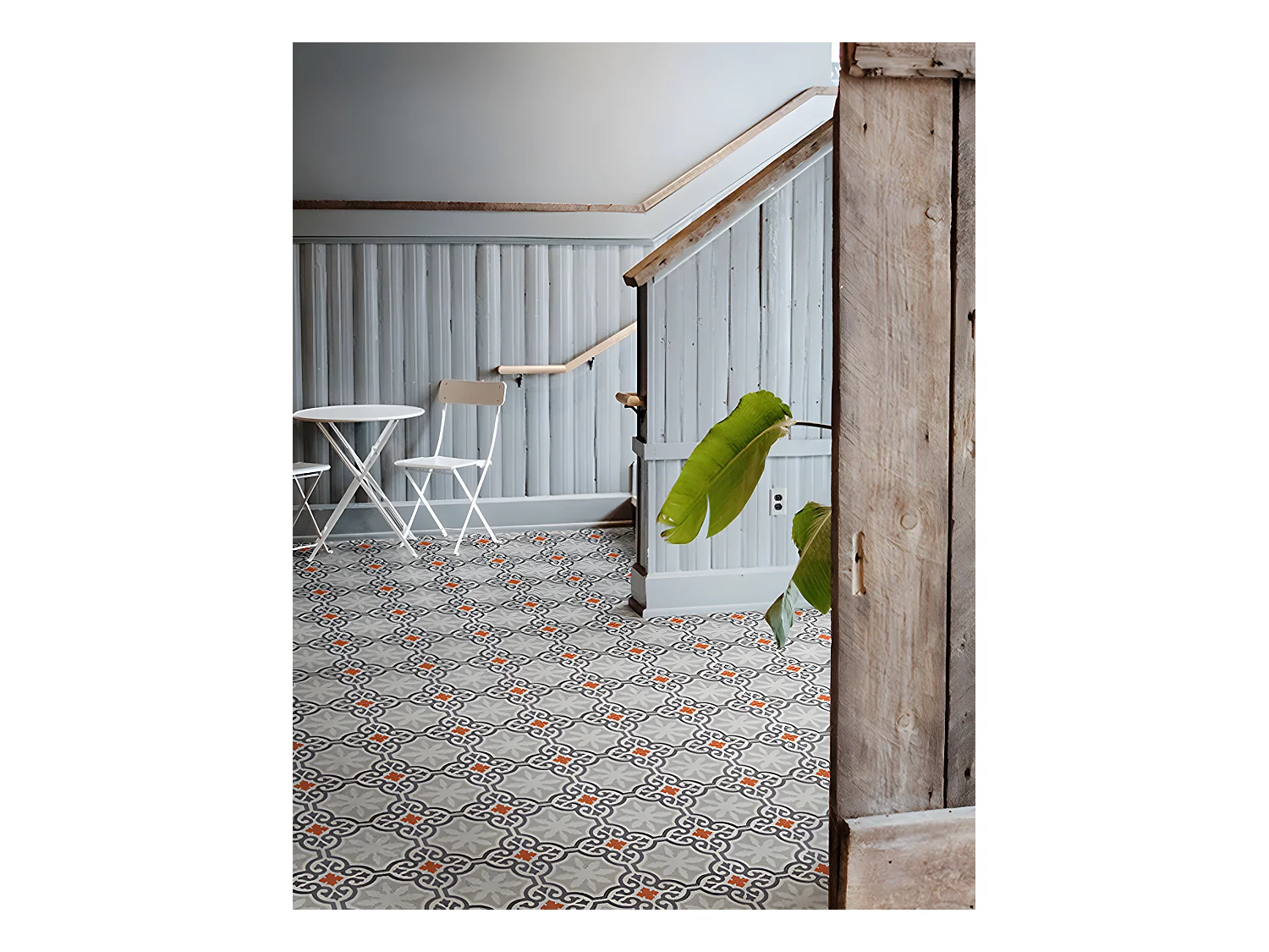 4 Carreaux de ciment hydraulique 0,16m2 / Carreaux de ciment artisanaux pour sol et mur multicolore - l.20 x L.20 cm 