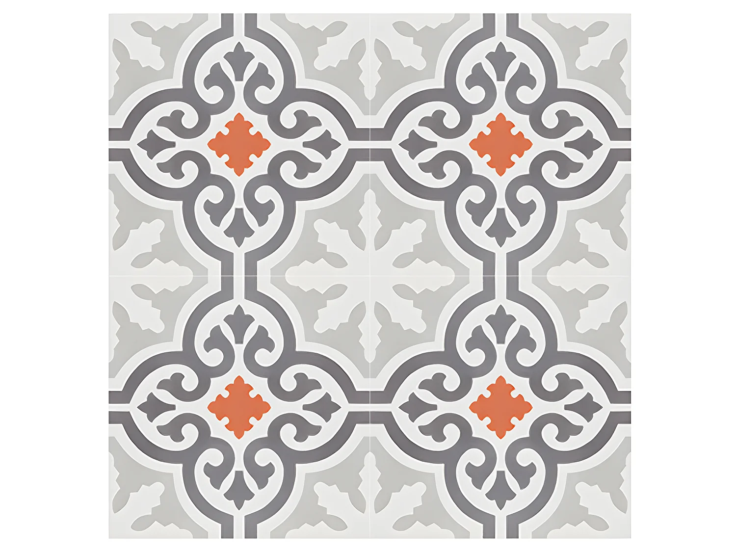 4 Carreaux de ciment hydraulique 0,16m2 / Carreaux de ciment artisanaux pour sol et mur multicolore - l.20 x L.20 cm 