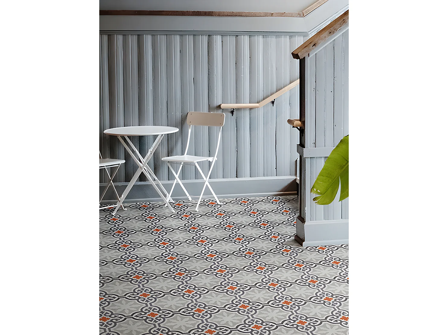 4 Carreaux de ciment hydraulique 0,16m2 / Carreaux de ciment artisanaux pour sol et mur multicolore - l.20 x L.20 cm 