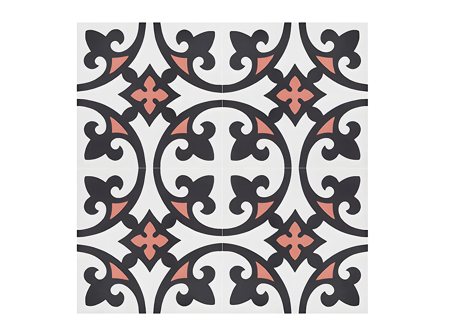 4 Carreaux de ciment véritable 0,48m2 / Carreaux de ciment artisanaux Multicolore pour sol et mur - l.20 x L.20 cm