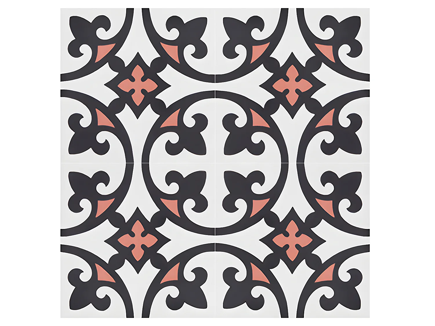 4 Carreaux de ciment véritable 0,48m2 / Carreaux de ciment artisanaux Multicolore pour sol et mur - l.20 x L.20 cm