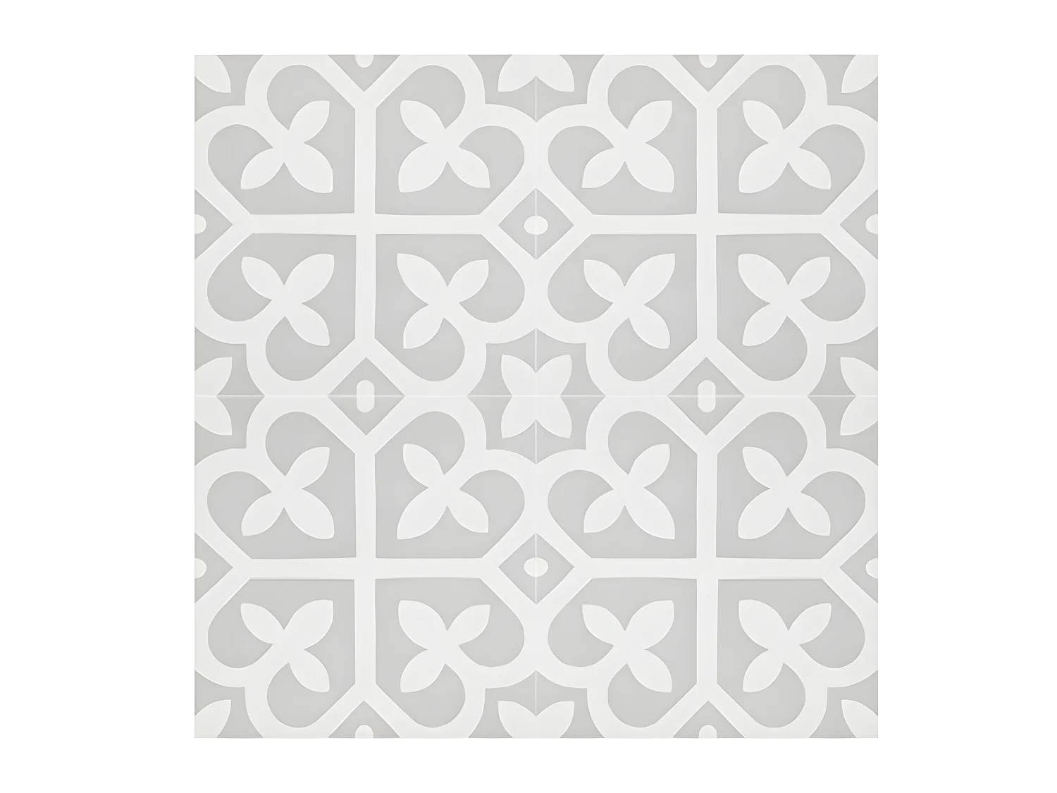 4 Carreaux de ciment véritable 0,16m2 / Carreaux de ciment artisanaux pour sol et mur coloris gris et blanc - l.20 x L.20 cm
