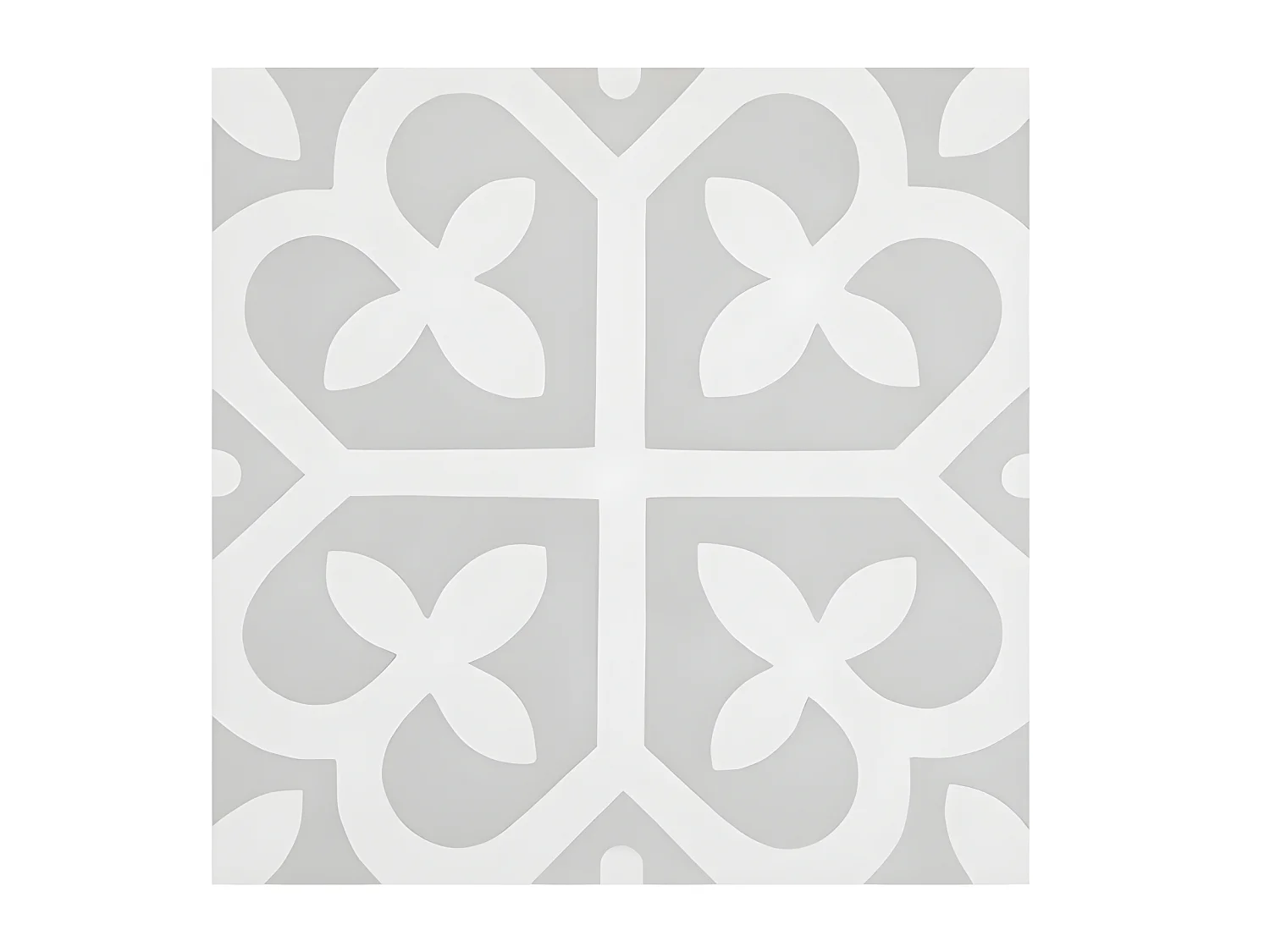 4 Carreaux de ciment véritable 0,16m2 / Carreaux de ciment artisanaux pour sol et mur coloris gris et blanc - l.20 x L.20 cm