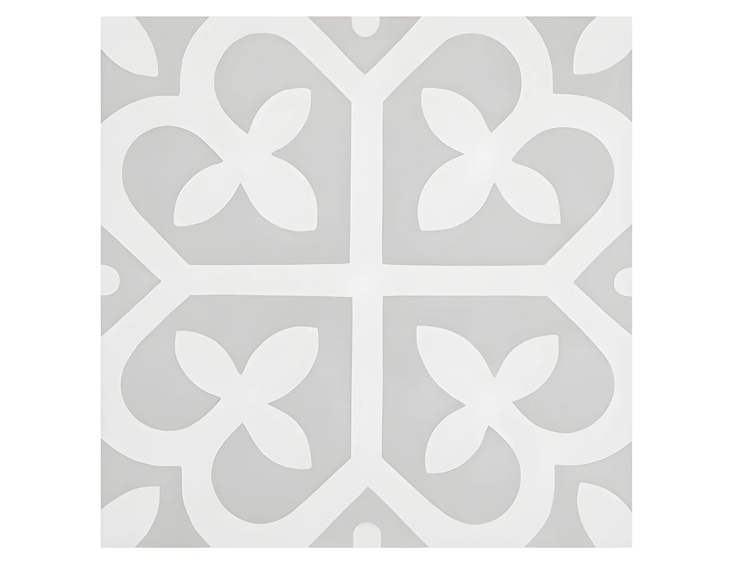 4 Carreaux de ciment véritable 0,16m2 / Carreaux de ciment artisanaux pour sol et mur coloris gris et blanc - l.20 x L.20 cm