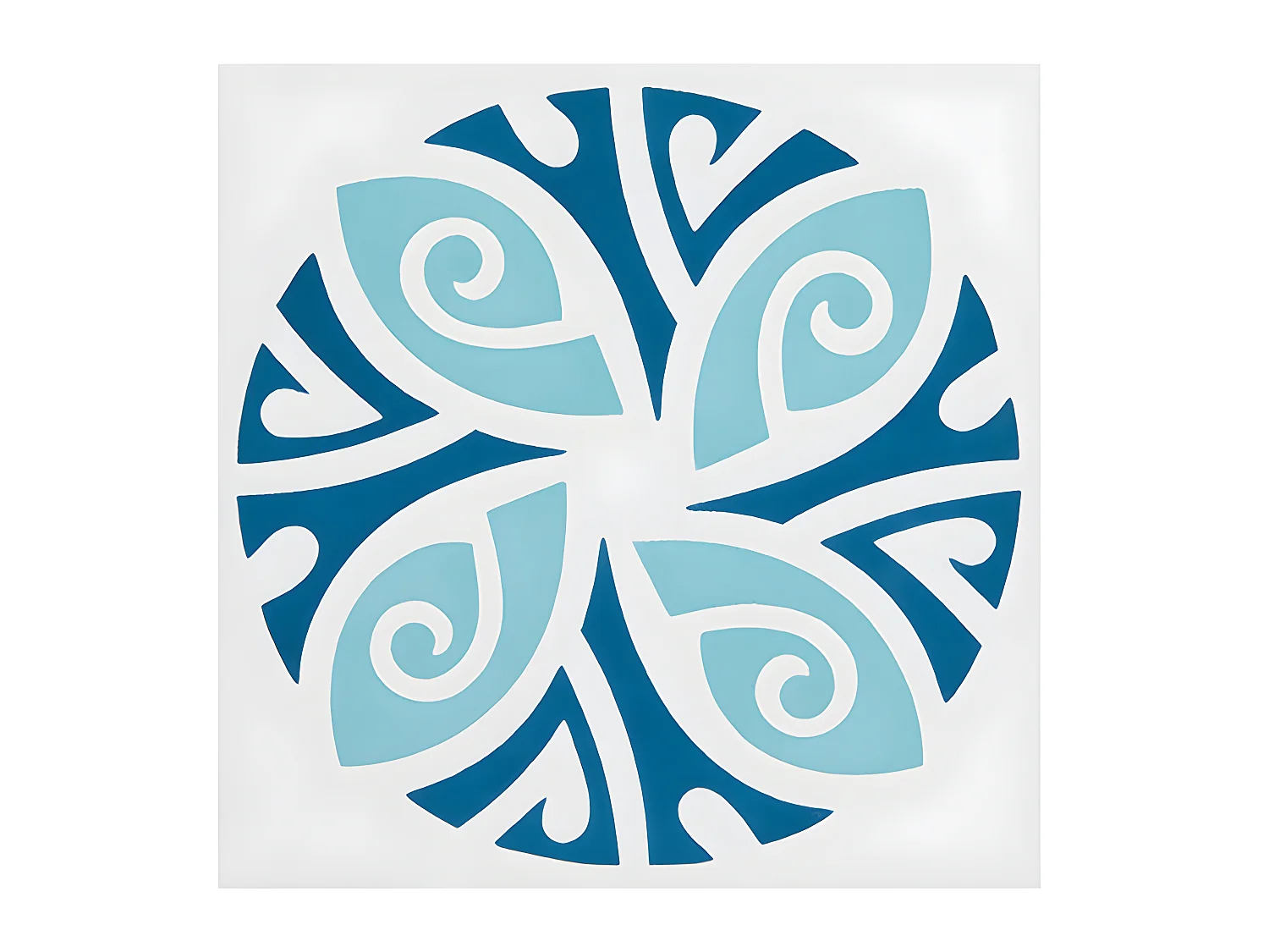 4 Carreaux de ciment véritable 0,16m2/ Carreaux de ciment artisanaux coloris Bleu pour sol et mur - l.20 x L.20 cm