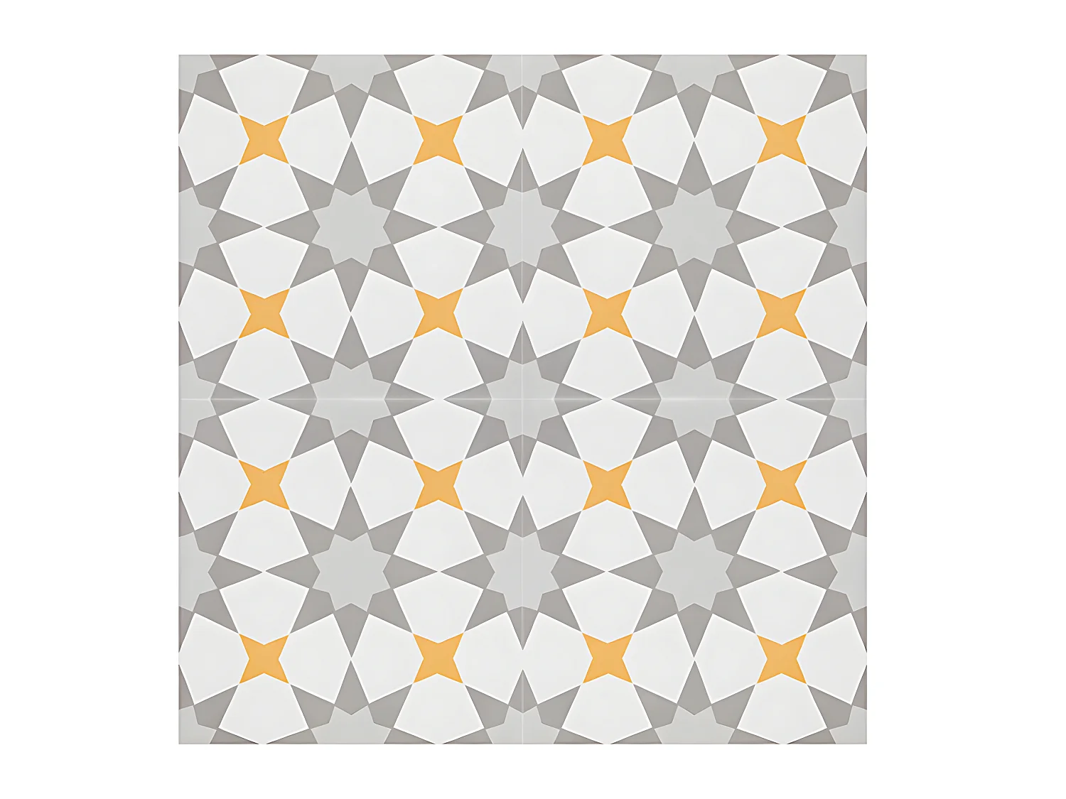 4 Carreaux de ciment véritable 0,16m2 / Carreaux de ciment artisanaux pour sol et mur Multicolore - l.20 x L.20 cm 