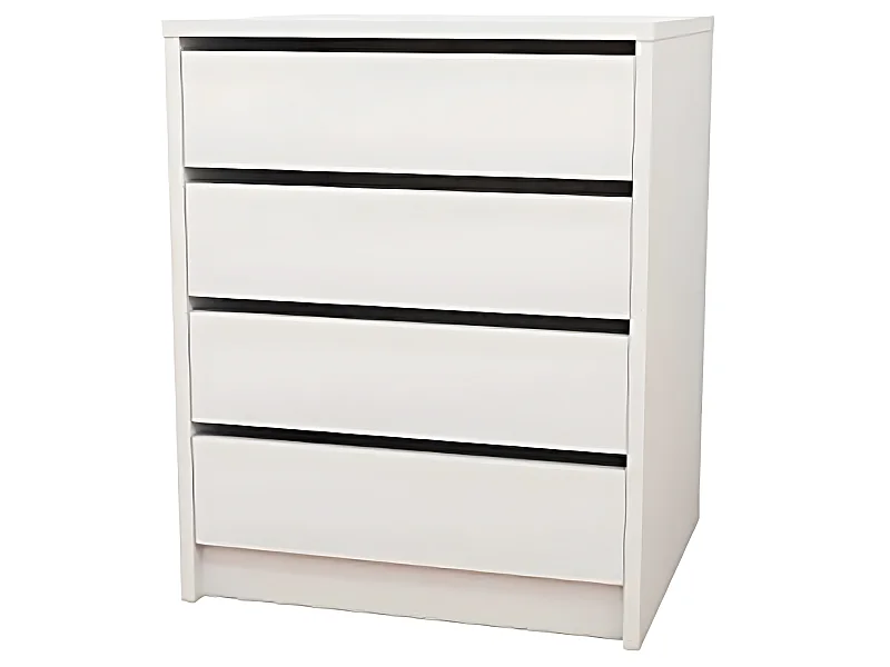 Commode / Meuble de rangement coloris blanc - Hauteur 61.4 x Longueur 50 x Profondeur 44 cm