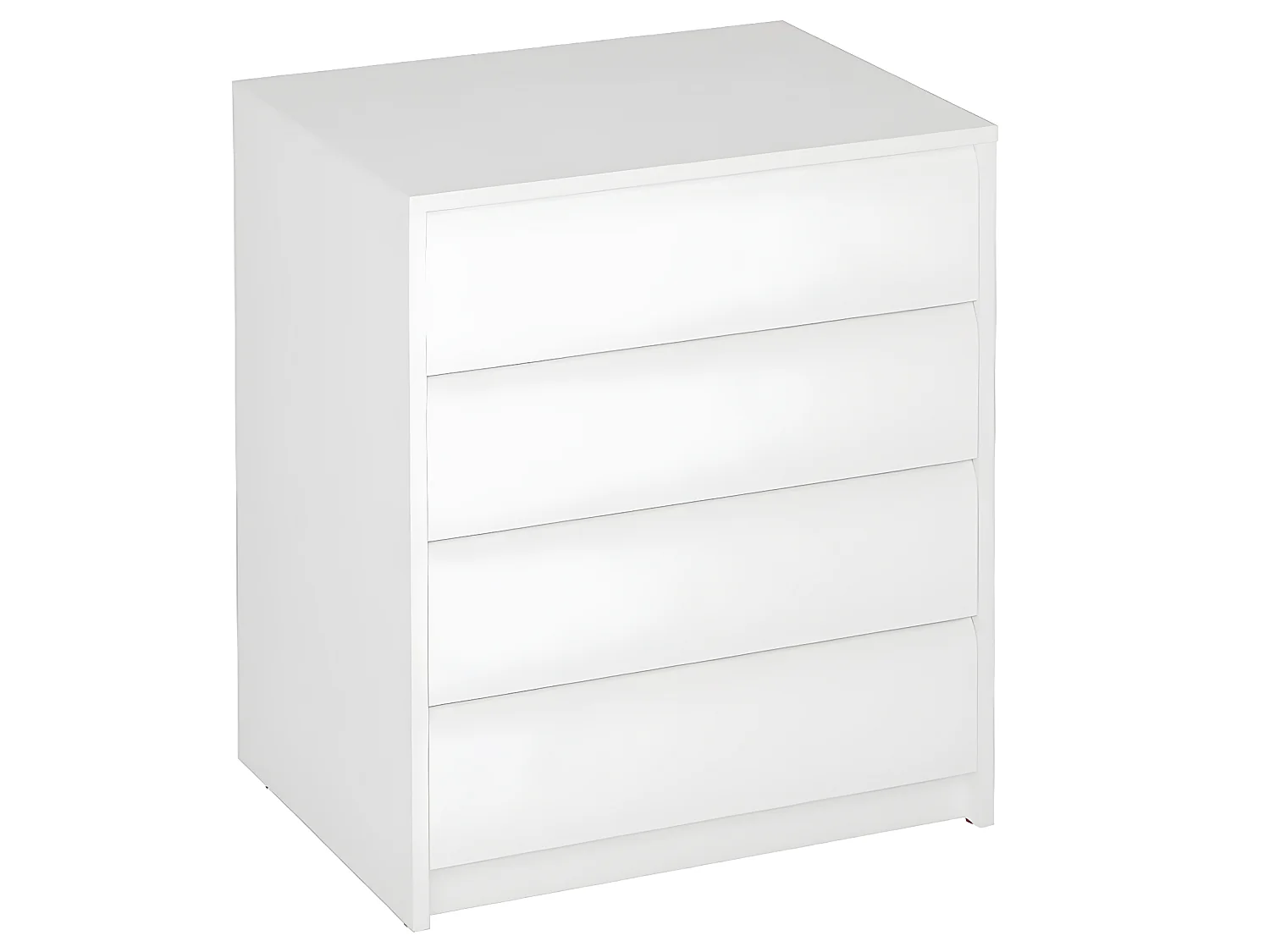 Commode, Meuble de rangement coloris blanc - Longueur 60 x Hauteur 73.4 x Profondeur 45 cm