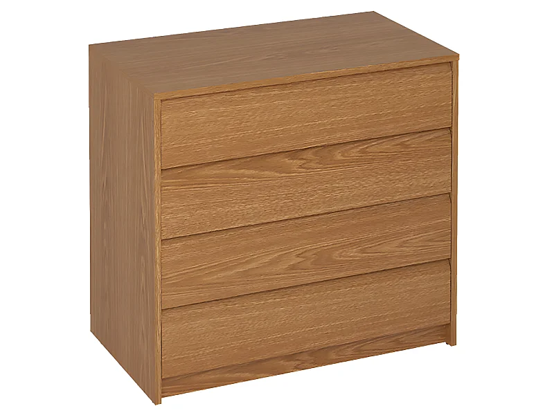 Commode, Meuble de rangement coloris chêne - Longueur 70 x Hauteur 73.4 x Profondeur 45 cm