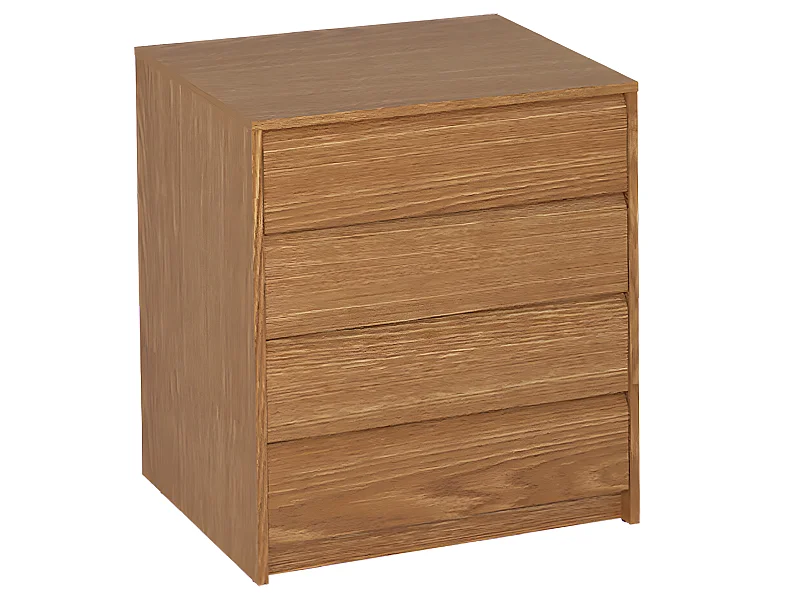Commode, Meuble de rangement coloris chêne - Longueur 60 x Hauteur 73.4 x Profondeur 45 cm