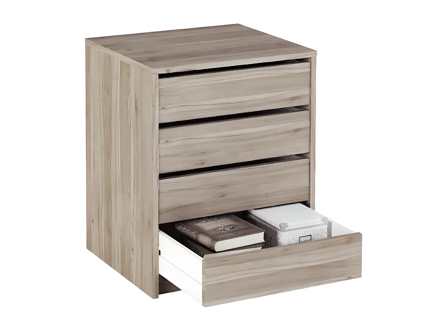Commode / Meuble de rangement coloris chêne cortez - Hauteur 61.4 x Longueur 50 x Profondeur 44 cm