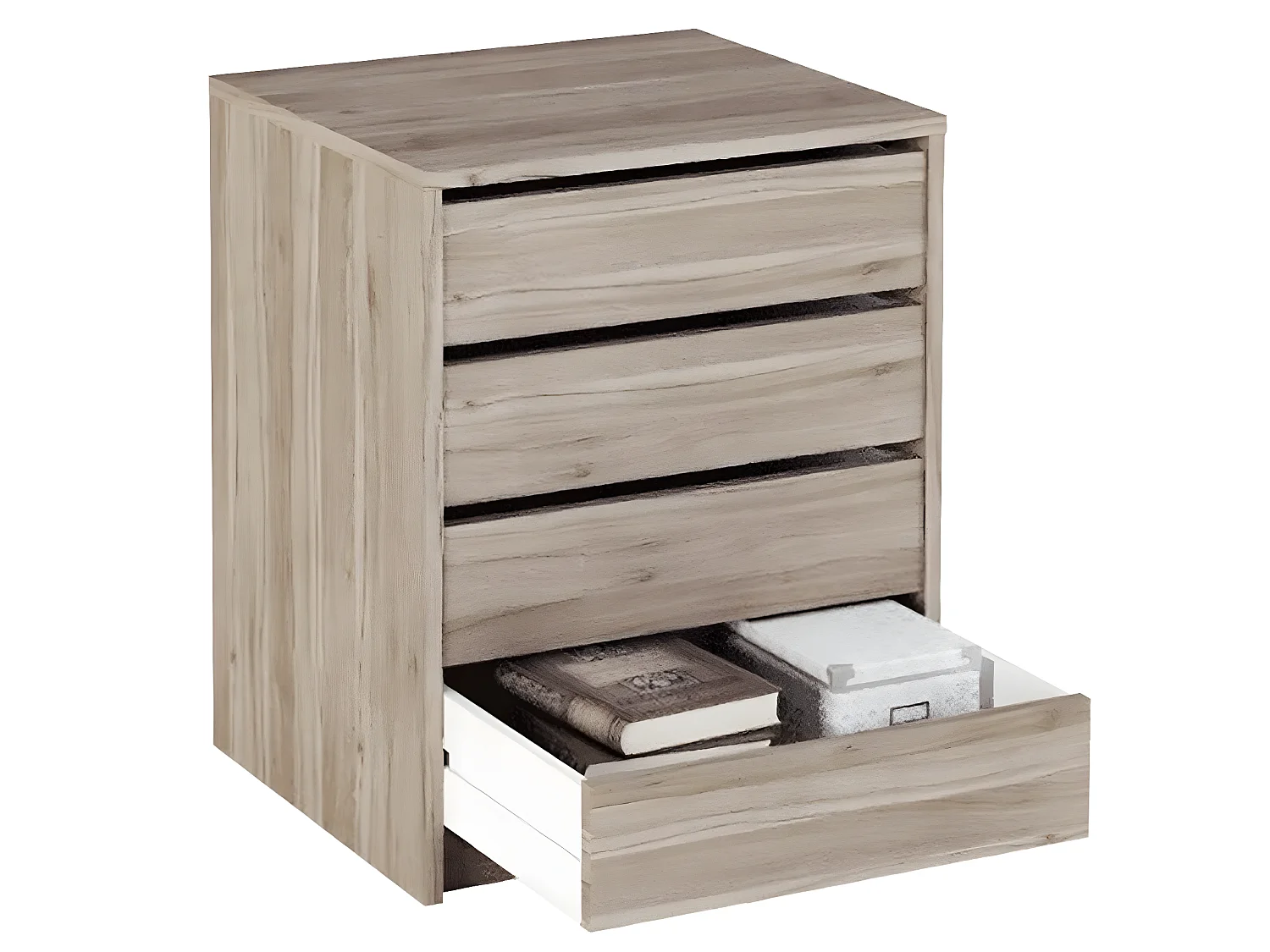 Commode / Meuble de rangement coloris chêne cortez - Hauteur 61.4 x Longueur 50 x Profondeur 44 cm