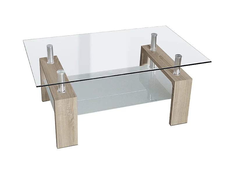 Table basse coloris Chêne Cambrian - longueur 110 x profondeur 60 x hauteur 45 cm