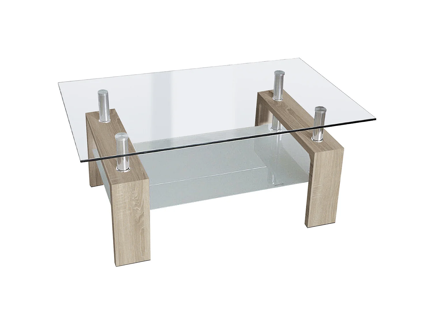 Table basse coloris Chêne Cambrian - longueur 110 x profondeur 60 x hauteur 45 cm