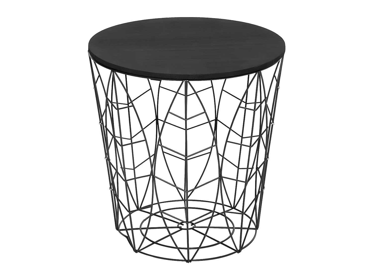 Table à café métallique coloris Noir foncé - L. 39 x l. 39 H. 41 cm