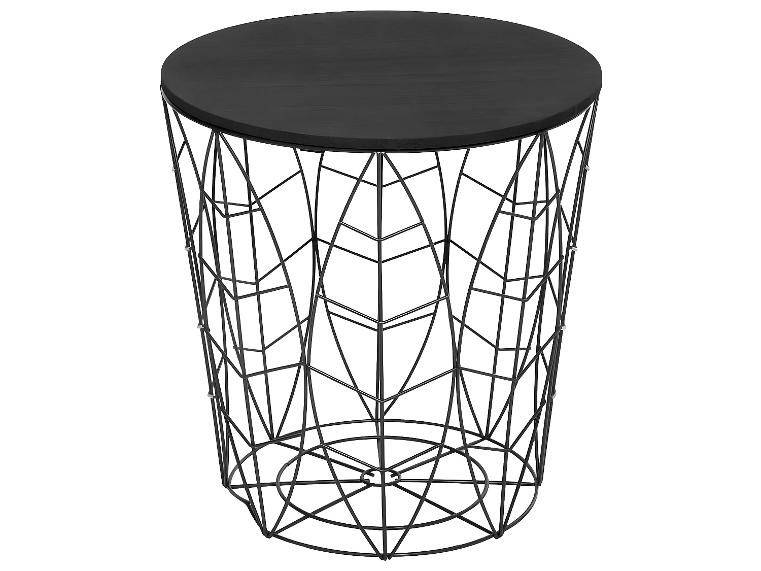 Table à café métallique coloris Noir foncé - L. 39 x l. 39 H. 41 cm