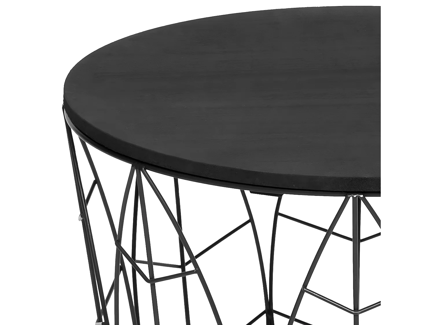 Table à café métallique coloris Noir foncé - L. 39 x l. 39 H. 41 cm