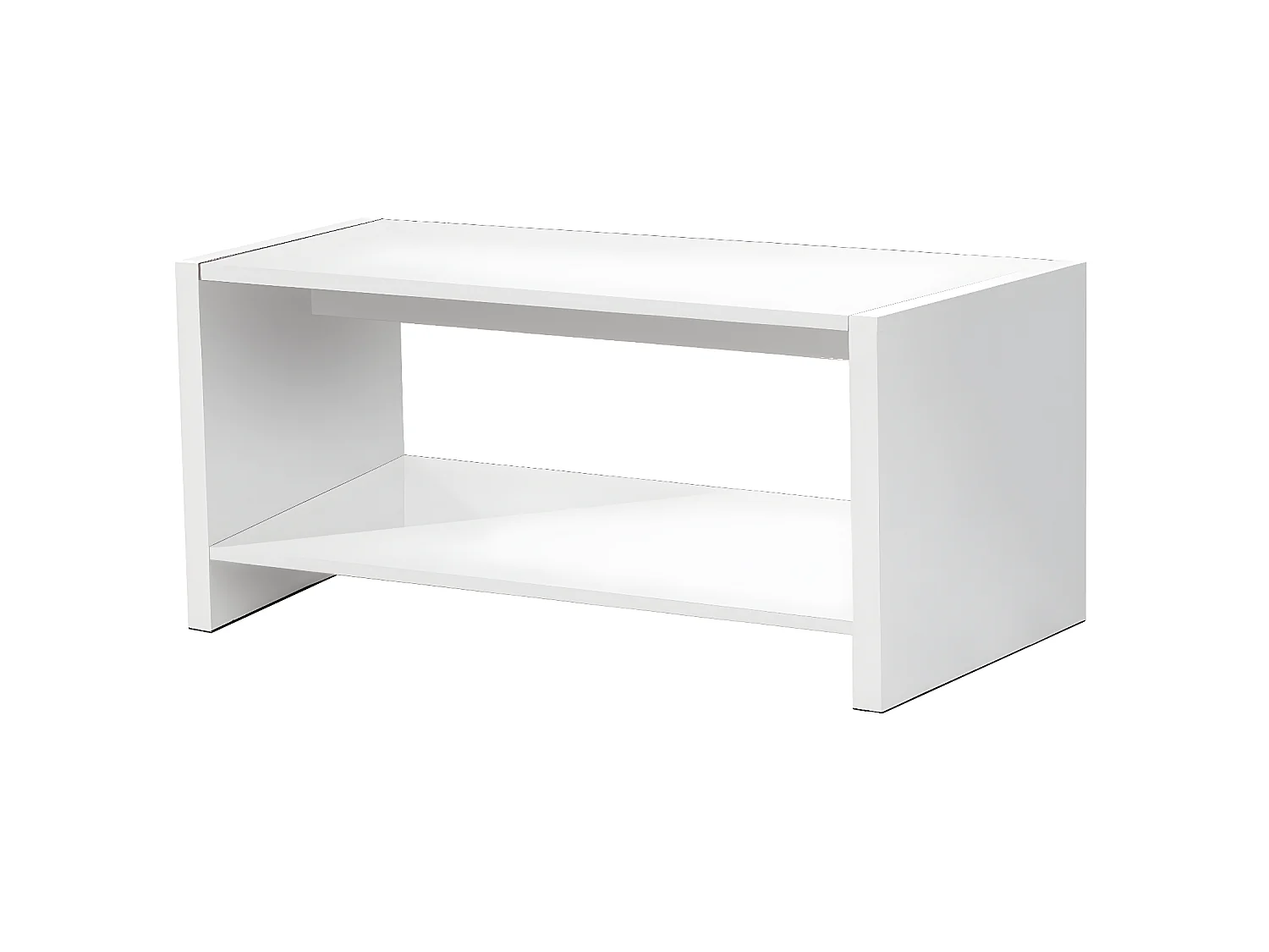 Table basse coloris Blanc - longueur 77 x profondeur 40 x hauteur 39 cm