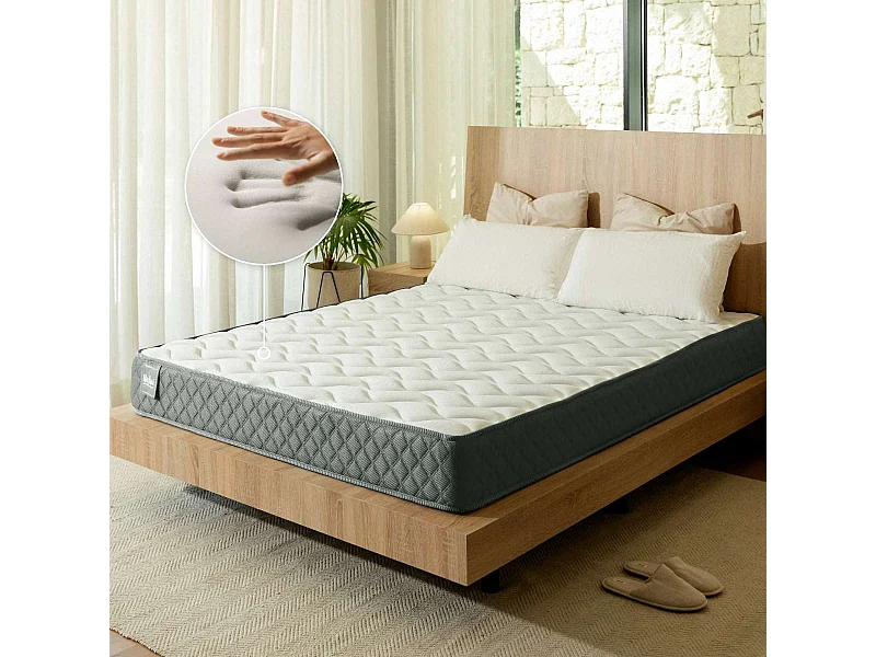 Colchón Viscoelástico 160x200 altura:15cm Mulhacén DualSense Gris - Nalui