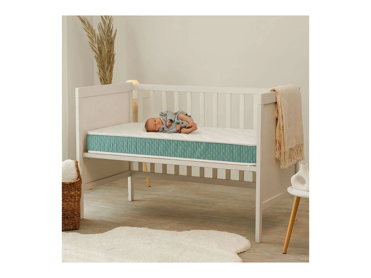 Colchón Cuna 60x120 altura:12cm Baby One Verde - Nalui