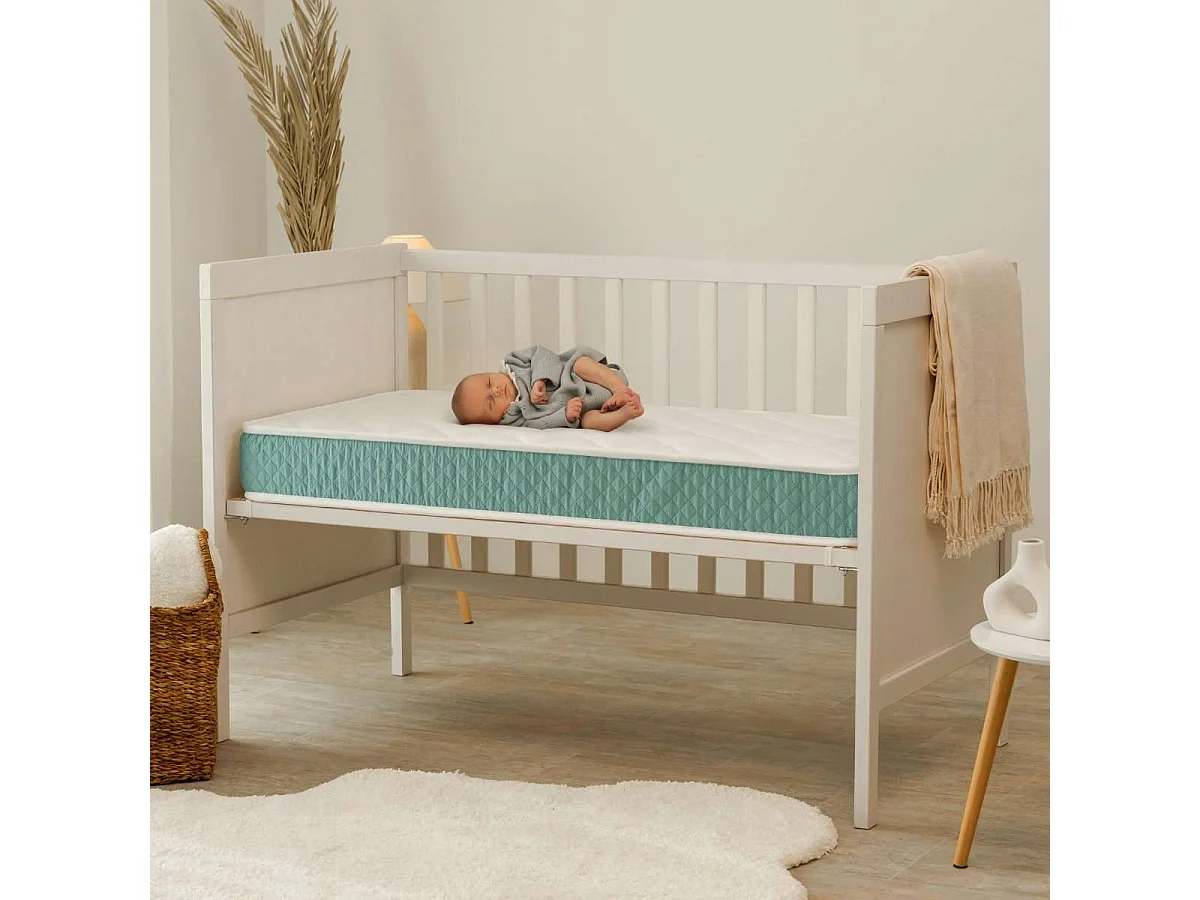 Colchón Cuna 60x120 altura:12cm Baby One Verde -