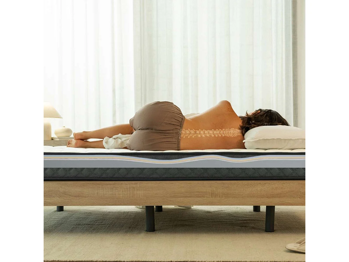 Colchón Viscoelástico 120x190 altura:15cm Mulhacén DualSense Gris - Nalui