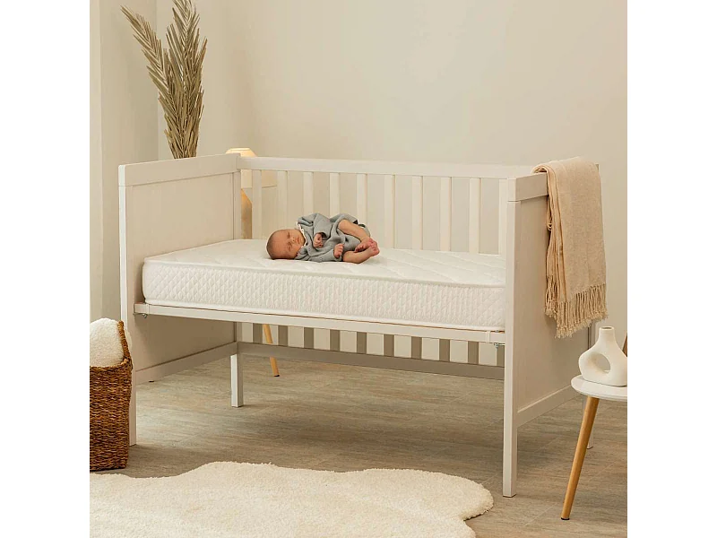 Colchón Cuna 60x120 altura:12cm Baby One Blanco - Nalui