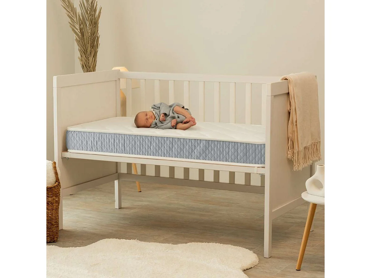 Colchón Cuna 60x120 altura:12cm Baby One azul claro -