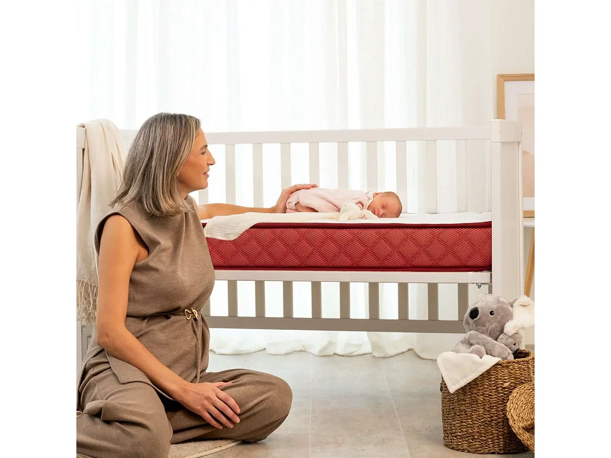 Colchón Cuna 60x120 altura:11cm Baby Dreams granate -