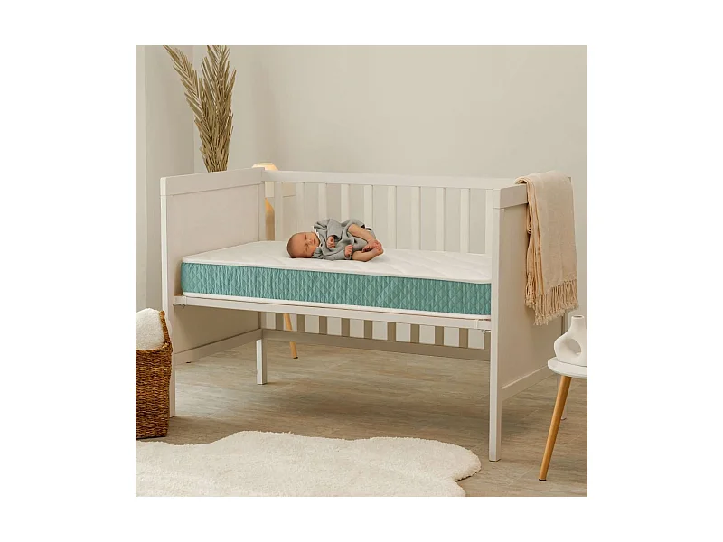 Colchón Cuna 70x140 altura:12cm Baby One Verde - Nalui