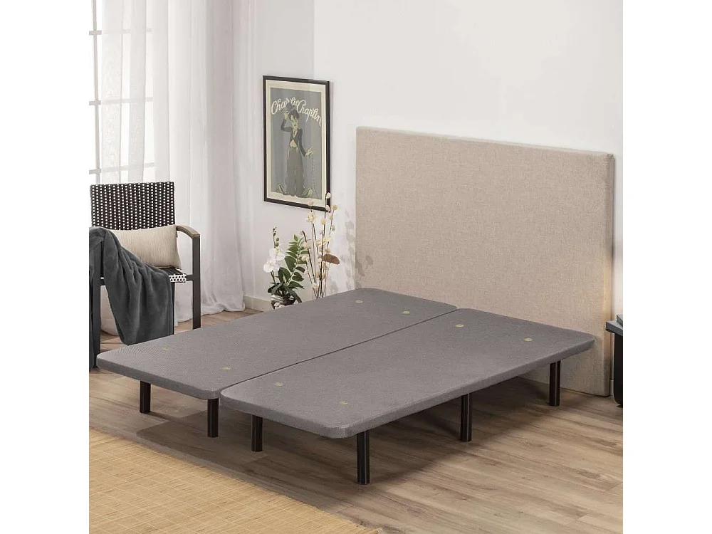 Base Tapizada 150x190  Gris - Nalui