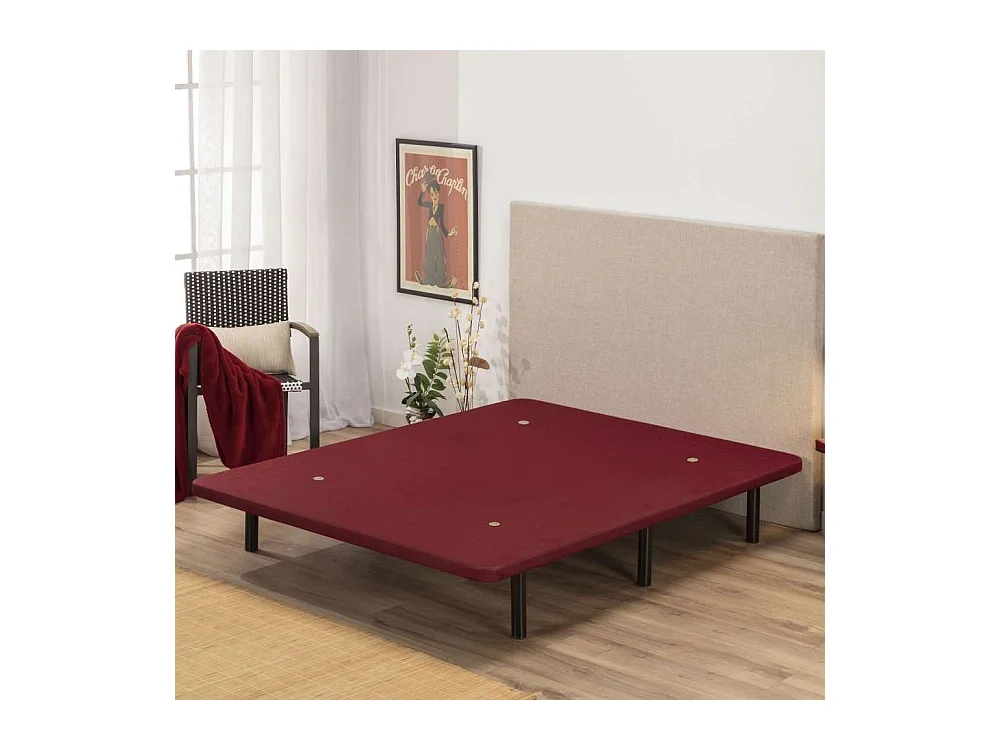 Base Tapizada 160x200  granate - Nalui