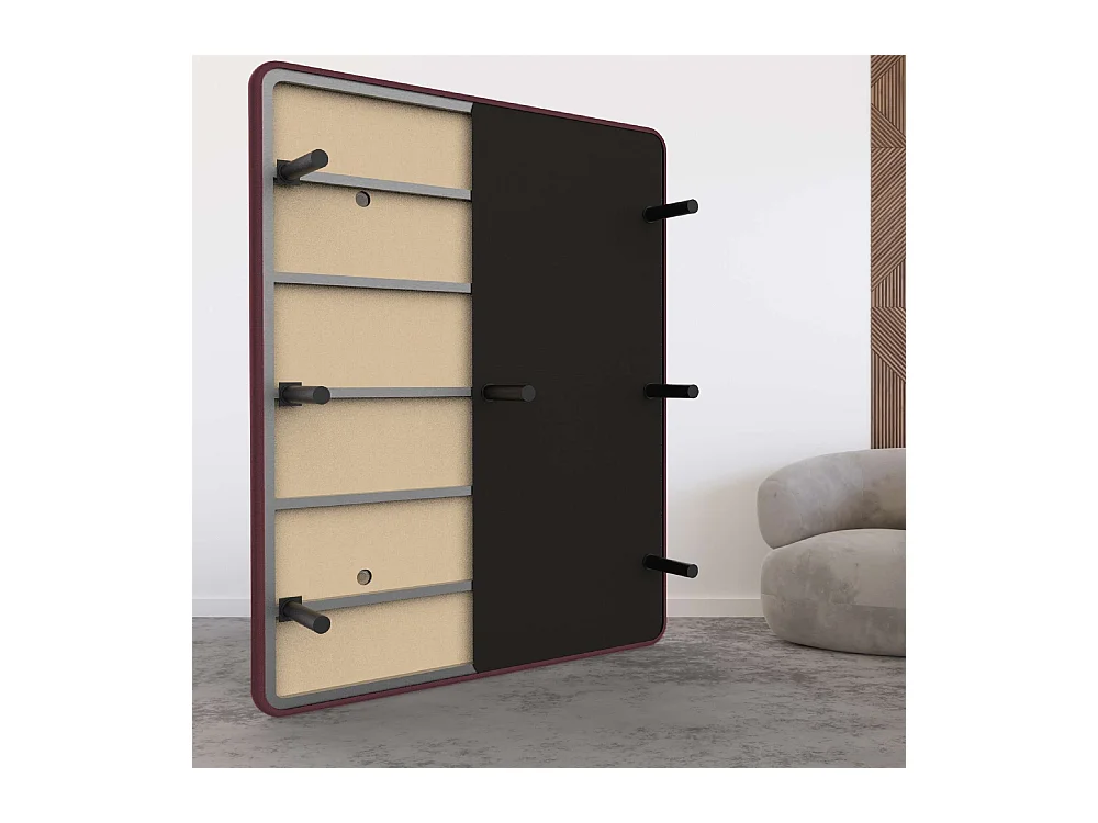 Base Tapizada 160x200  granate - Nalui