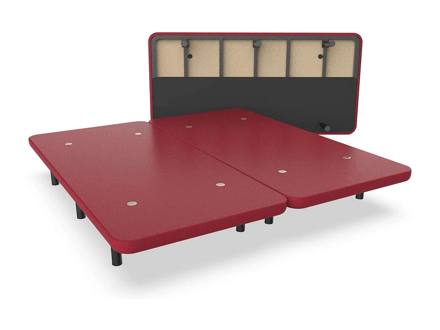 Base Tapizada 200x200  granate - Nalui