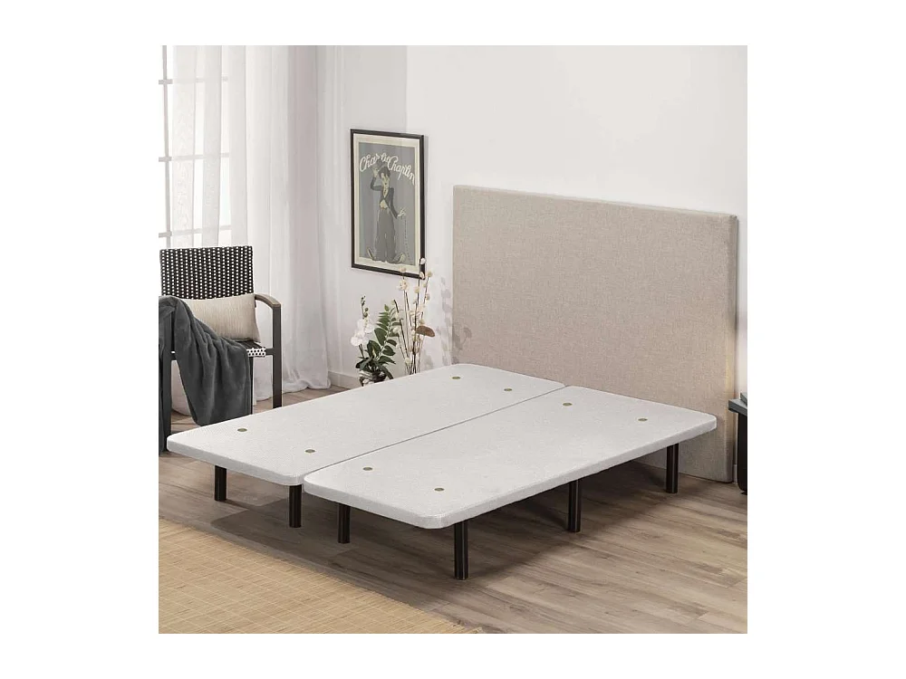 Base Tapizada 140x190  Blanco - Nalui