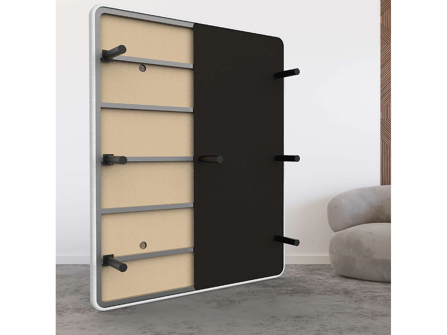 Base Tapizada 140x190  Blanco - Nalui