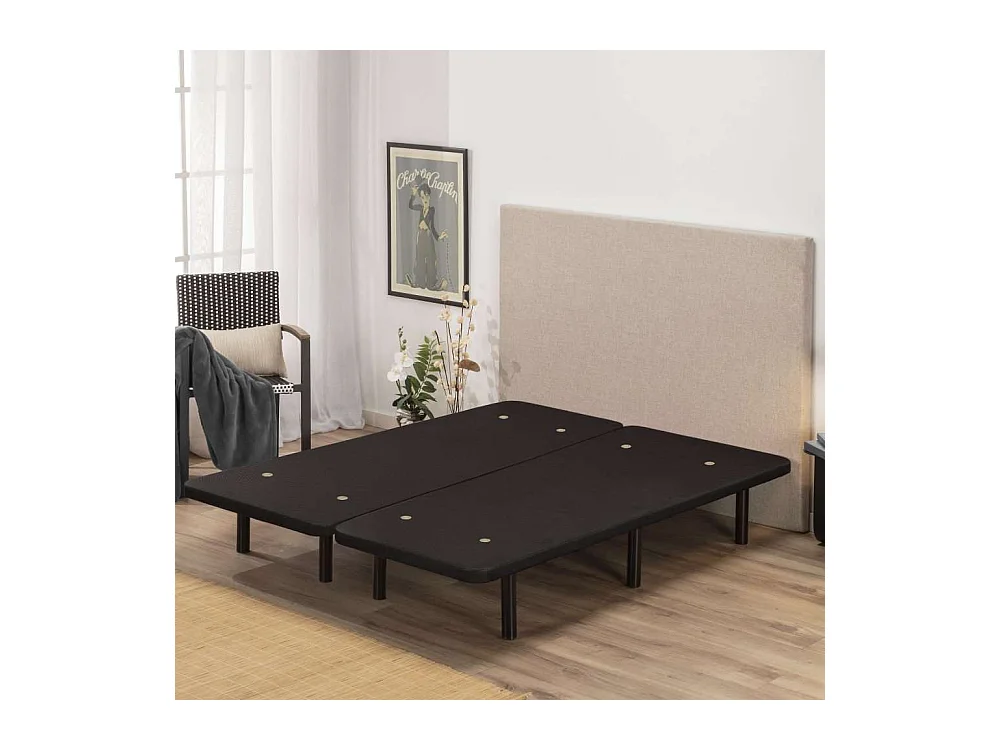 Base Tapizada 135x190  Negro - Nalui