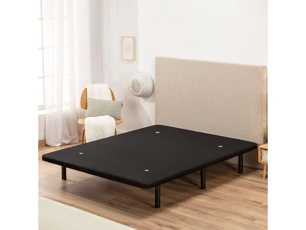 Base Tapizada 135x190  Negro - Nalui