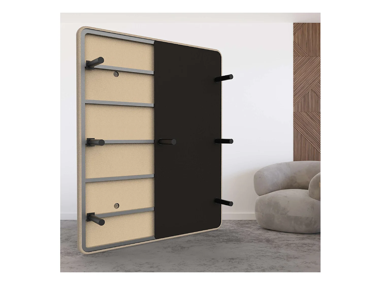 Base Tapizada 90x190  Beig - Nalui