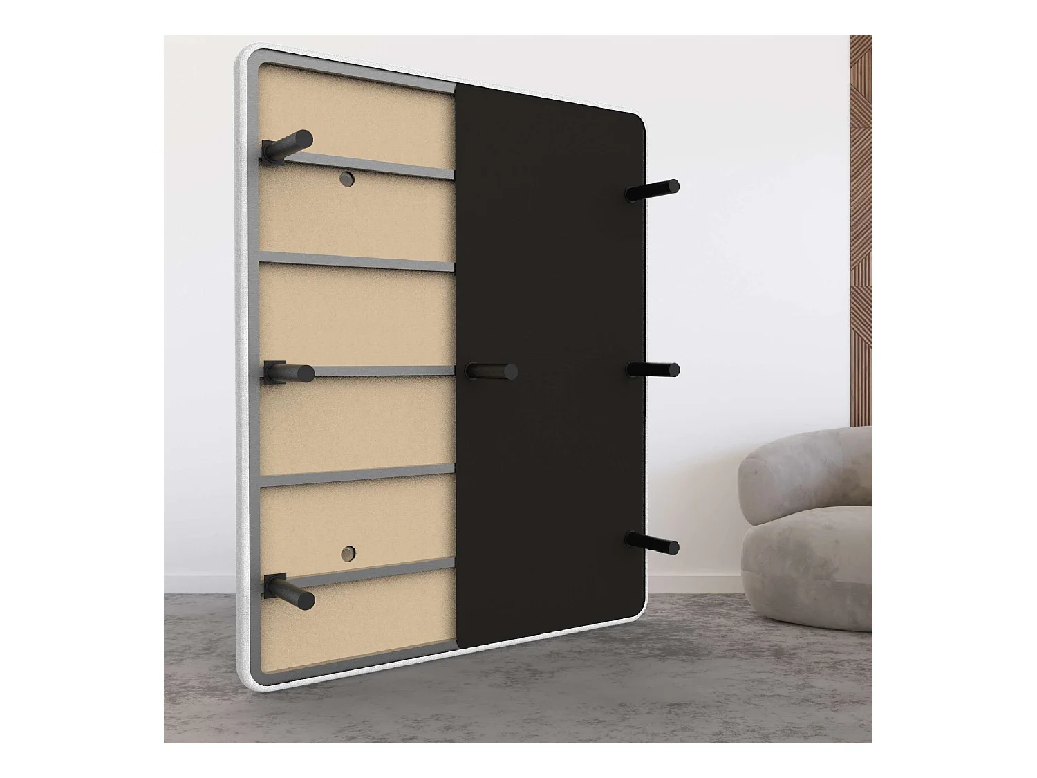 Base Tapizada 80x200  Blanco - Nalui