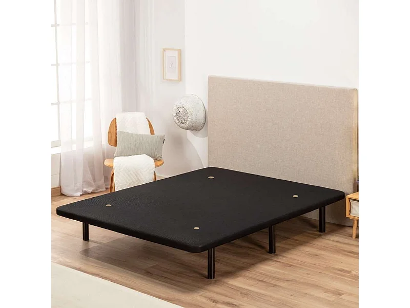 Base Tapizada 150x190  Negro - Nalui