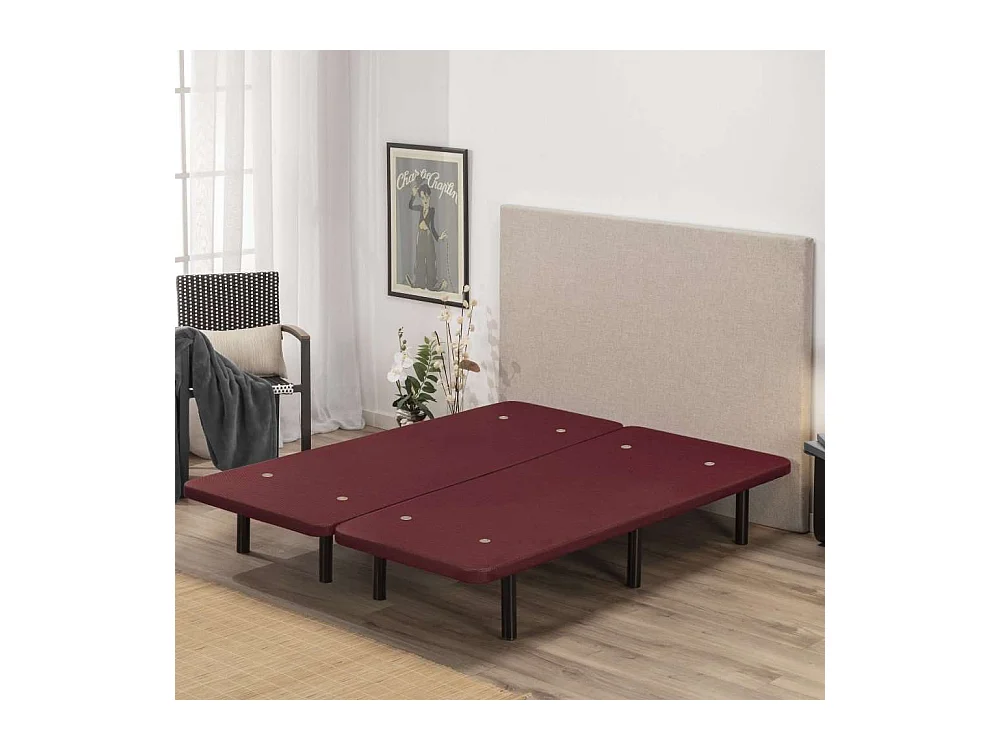 Base Tapizada 135x200  granate - Nalui