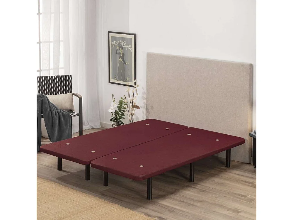 Base Tapizada 135x200  granate - Nalui