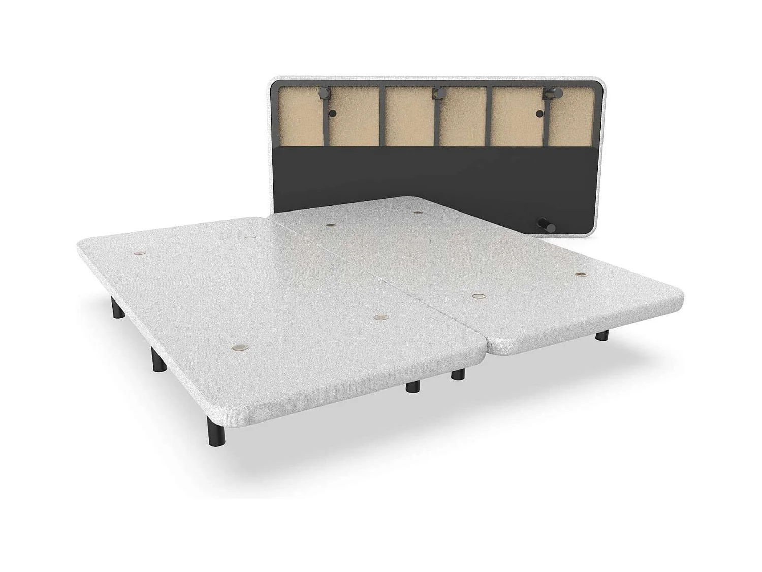 Base Tapizada 200x200  Blanco - Nalui