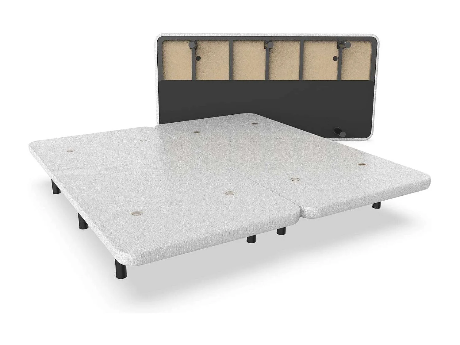 Base Tapizada 200x200  Blanco - Nalui