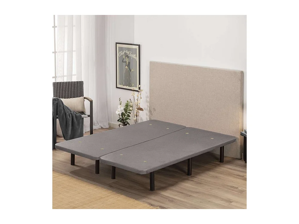 Base Tapizada 160x200  Gris - Nalui