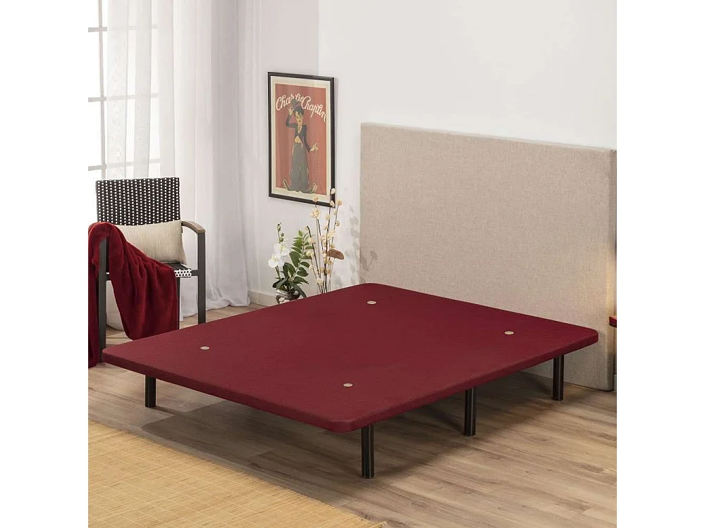 Base Tapizada 140x200  granate - Nalui